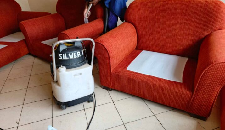 Orange sofa Cleaning